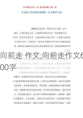 向前走 作文,向前走作文600字