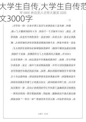 大学生自传,大学生自传范文3000字