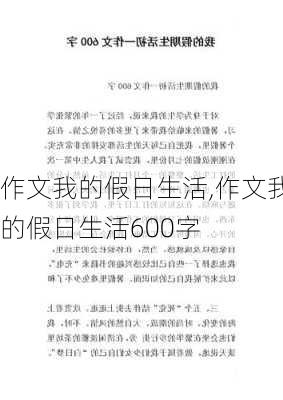 作文我的假日生活,作文我的假日生活600字