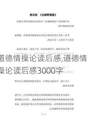 道德情操论读后感,道德情操论读后感3000字