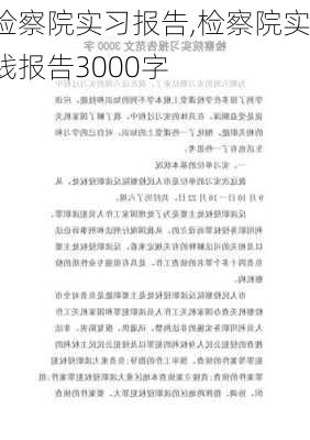 检察院实习报告,检察院实践报告3000字