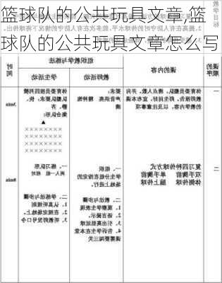 篮球队的公共玩具文章,篮球队的公共玩具文章怎么写