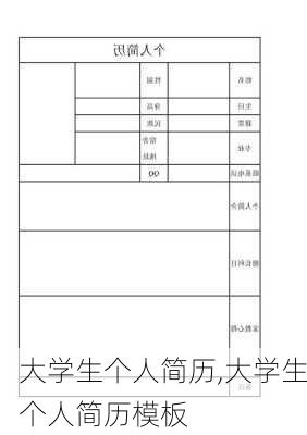 大学生个人简历,大学生个人简历模板