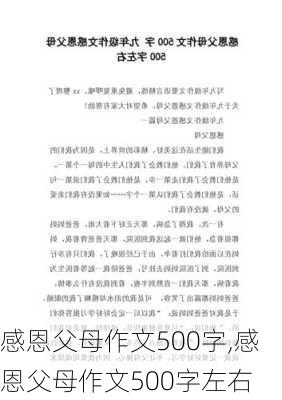 感恩父母作文500字,感恩父母作文500字左右