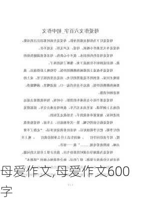 母爱作文,母爱作文600字