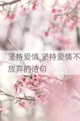 坚持爱情,坚持爱情不放弃的诗句