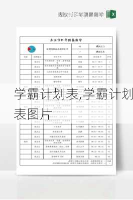 学霸计划表,学霸计划表图片