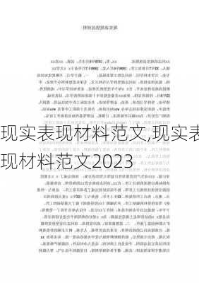 现实表现材料范文,现实表现材料范文2023