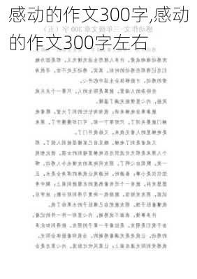 感动的作文300字,感动的作文300字左右