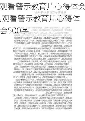 观看警示教育片心得体会,观看警示教育片心得体会500字