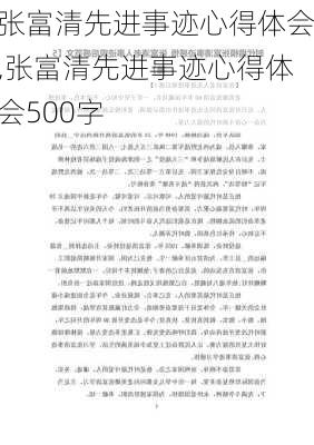 张富清先进事迹心得体会,张富清先进事迹心得体会500字