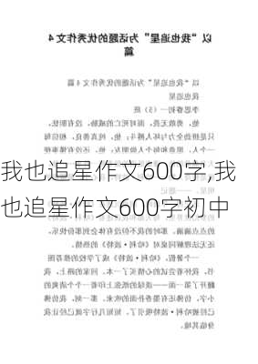 我也追星作文600字,我也追星作文600字初中