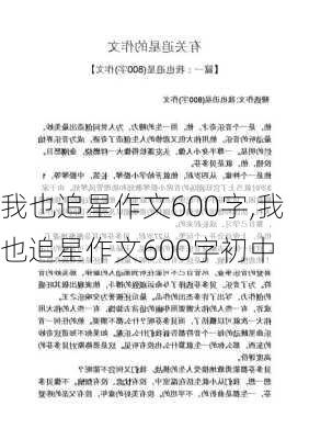 我也追星作文600字,我也追星作文600字初中