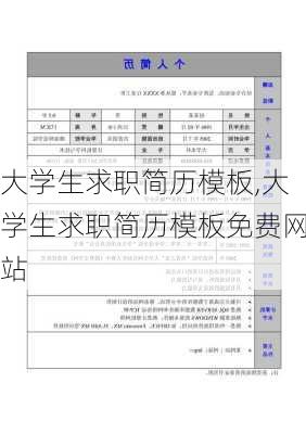 大学生求职简历模板,大学生求职简历模板免费网站