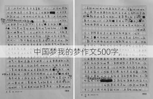 中国梦我的梦作文500字,