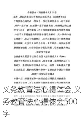 义务教育法心得体会,义务教育法心得体会500字