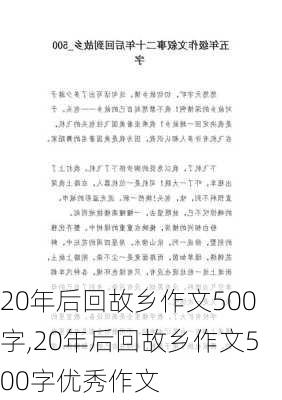 20年后回故乡作文500字,20年后回故乡作文500字优秀作文