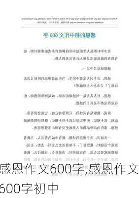 感恩作文600字,感恩作文600字初中