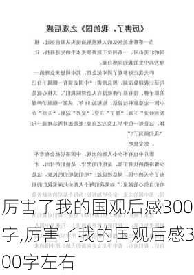 厉害了我的国观后感300字,厉害了我的国观后感300字左右