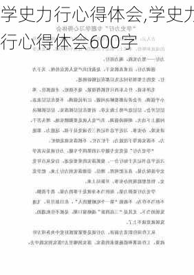 学史力行心得体会,学史力行心得体会600字