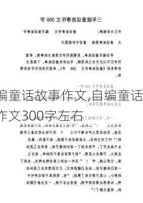 编童话故事作文,自编童话作文300字左右