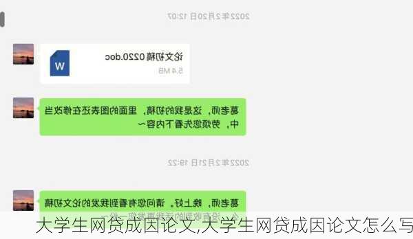 大学生网贷成因论文,大学生网贷成因论文怎么写