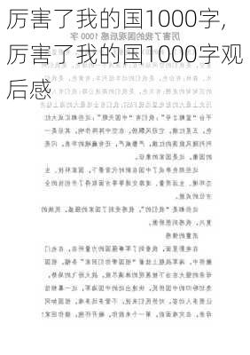 厉害了我的国1000字,厉害了我的国1000字观后感