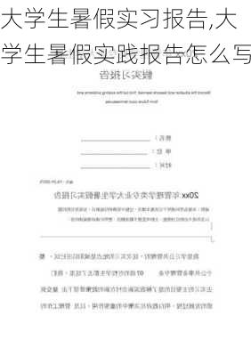 大学生暑假实习报告,大学生暑假实践报告怎么写