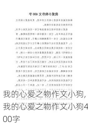 我的心爱之物作文小狗,我的心爱之物作文小狗400字