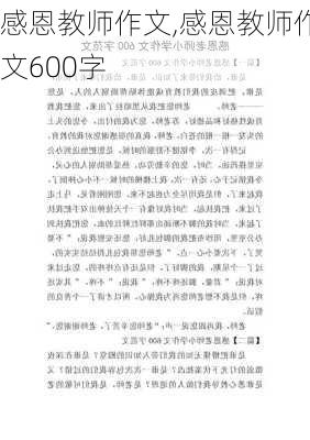 感恩教师作文,感恩教师作文600字