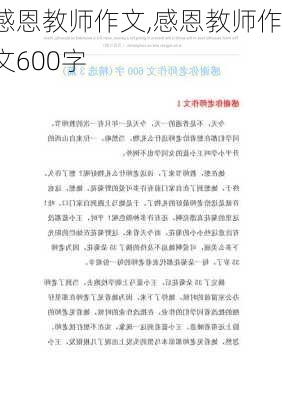 感恩教师作文,感恩教师作文600字