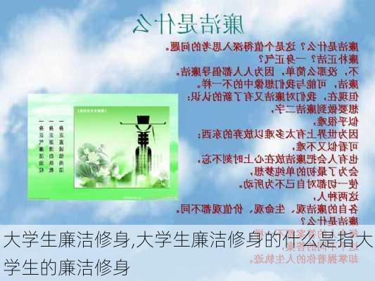 大学生廉洁修身,大学生廉洁修身的什么是指大学生的廉洁修身