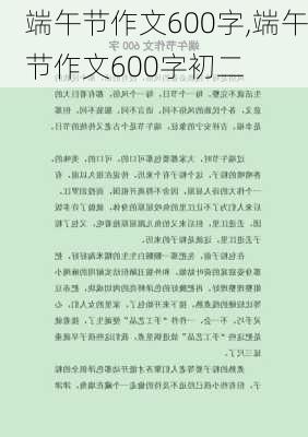 端午节作文600字,端午节作文600字初二