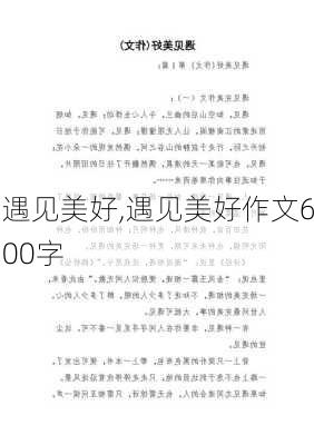 遇见美好,遇见美好作文600字