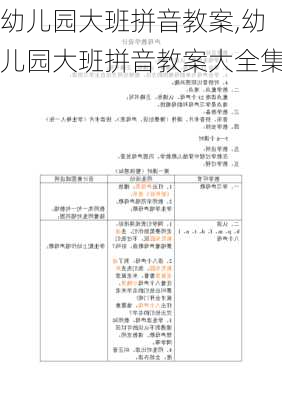 幼儿园大班拼音教案,幼儿园大班拼音教案大全集