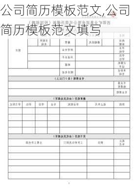 公司简历模板范文,公司简历模板范文填写