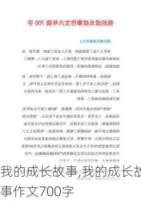 我的成长故事,我的成长故事作文700字