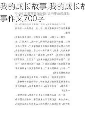 我的成长故事,我的成长故事作文700字