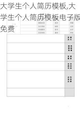 大学生个人简历模板,大学生个人简历模板电子版免费