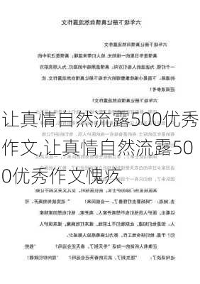 让真情自然流露500优秀作文,让真情自然流露500优秀作文愧疚