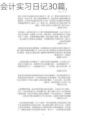 会计实习日记30篇,