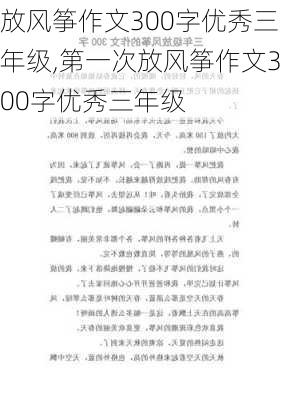 放风筝作文300字优秀三年级,第一次放风筝作文300字优秀三年级