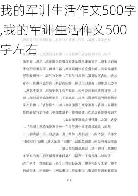 我的军训生活作文500字,我的军训生活作文500字左右