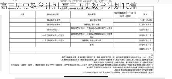 高三历史教学计划,高三历史教学计划10篇