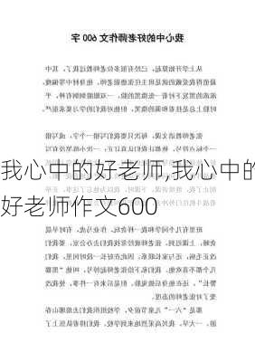 我心中的好老师,我心中的好老师作文600