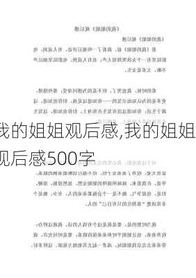 我的姐姐观后感,我的姐姐观后感500字