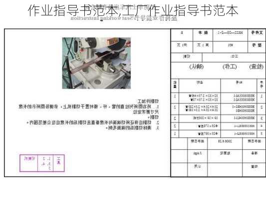 作业指导书范本,工厂作业指导书范本