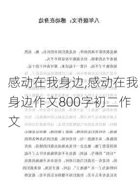 感动在我身边,感动在我身边作文800字初二作文