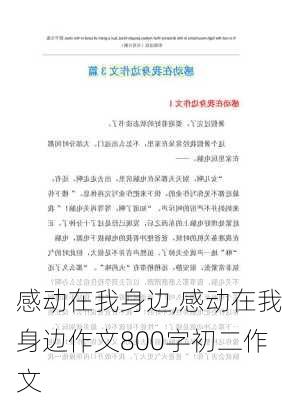 感动在我身边,感动在我身边作文800字初二作文