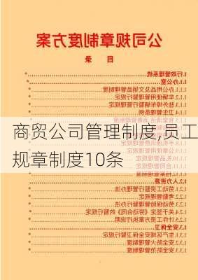 商贸公司管理制度,员工规章制度10条